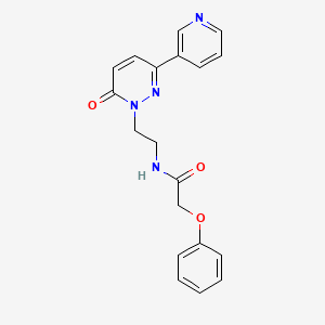 molecular formula C19H18N4O3 B2477171 N-(2-(6-oxo-3-(pyridin-3-yl)pyridazin-1(6H)-yl)ethyl)-2-phenoxyacetamide CAS No. 1021062-55-4