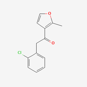 molecular formula C13H11ClO2 B2477172 2-(2-Chlorophenyl)-1-(2-methylfuran-3-yl)ethan-1-one CAS No. 1178926-70-9