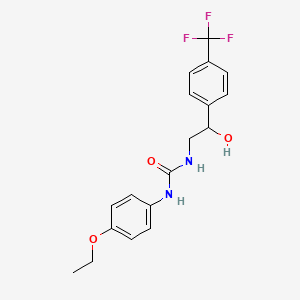 molecular formula C18H19F3N2O3 B2477179 1-(4-Ethoxyphenyl)-3-(2-hydroxy-2-(4-(trifluoromethyl)phenyl)ethyl)urea CAS No. 1351608-97-3