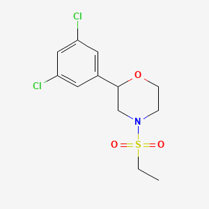 molecular formula C12H15Cl2NO3S B2477183 2-(3,5-Dichlorophenyl)-4-(ethylsulfonyl)morpholine CAS No. 1421449-03-7