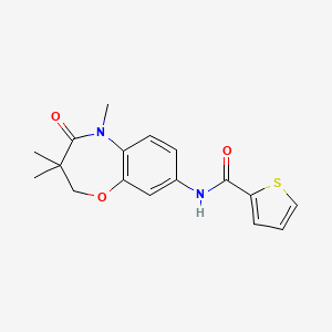 N-(3,3,5-trimethyl-4-oxo-2,3,4,5-tetrahydrobenzo[b][1,4]oxazepin-8-yl)thiophene-2-carboxamide