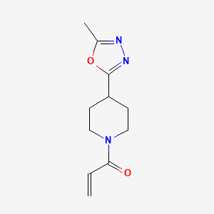 1-[4-(5-Methyl-1,3,4-oxadiazol-2-yl)piperidin-1-yl]prop-2-en-1-one