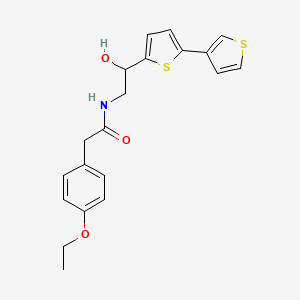 2-(4-Ethoxyphenyl)-N-[2-hydroxy-2-(5-thiophen-3-ylthiophen-2-yl)ethyl]acetamide