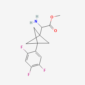 Methyl 2-amino-2-[3-(2,4,5-trifluorophenyl)-1-bicyclo[1.1.1]pentanyl]acetate