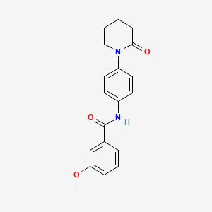 molecular formula C19H20N2O3 B2477225 3-methoxy-N-(4-(2-oxopiperidin-1-yl)phenyl)benzamide CAS No. 941872-53-3