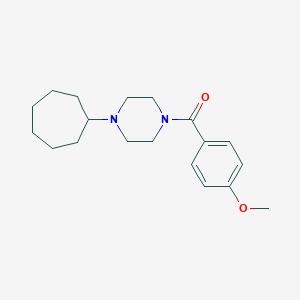 molecular formula C19H28N2O2 B247723 1-Cycloheptyl-4-(4-methoxybenzoyl)piperazine 