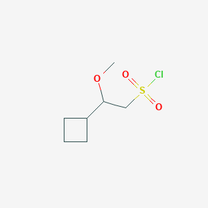 molecular formula C7H13ClO3S B2477247 2-环丁基-2-甲氧基乙烷-1-磺酰氯 CAS No. 1780553-24-3