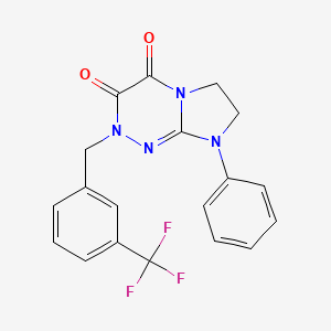 molecular formula C19H15F3N4O2 B2477250 8-phenyl-2-(3-(trifluoromethyl)benzyl)-7,8-dihydroimidazo[2,1-c][1,2,4]triazine-3,4(2H,6H)-dione CAS No. 941887-35-0