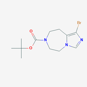molecular formula C12H18BrN3O2 B2477253 1-Bromo-4,5,7,8-Tetrahydro-2,3A,6-Triaza-Azulene-6-Carboxylic Acid Tert-Butyl Ester CAS No. 1251019-27-8