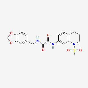 N1-(benzo[d][1,3]dioxol-5-ylmethyl)-N2-(1-(methylsulfonyl)-1,2,3,4-tetrahydroquinolin-7-yl)oxalamide