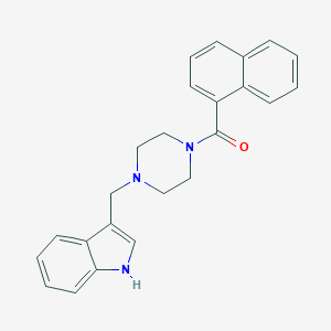 molecular formula C24H23N3O B247726 [4-(1H-Indol-3-ylmethyl)-piperazin-1-yl]-naphthalen-1-yl-methanone 