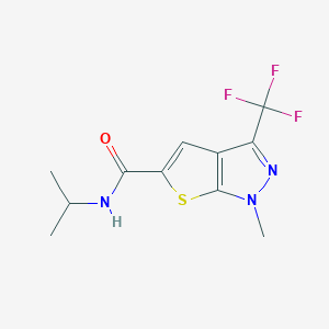 N-isopropyl-1-methyl-3-(trifluoromethyl)-1H-thieno[2,3-c]pyrazole-5-carboxamide