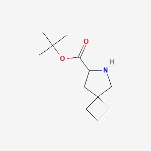 molecular formula C12H21NO2 B2477274 Tert-butyl 6-azaspiro[3.4]octane-7-carboxylate CAS No. 2287262-82-0