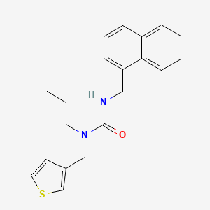 3-(Naphthalen-1-ylmethyl)-1-propyl-1-(thiophen-3-ylmethyl)urea