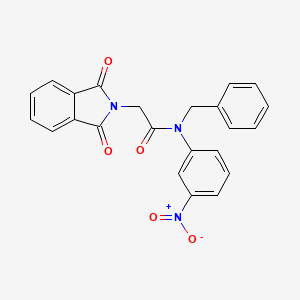 molecular formula C23H17N3O5 B2477277 N-benzyl-2-(1,3-dioxoisoindol-2-yl)-N-(3-nitrophenyl)acetamide CAS No. 307525-94-6