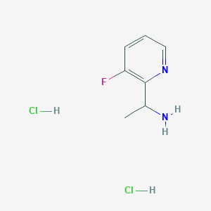 molecular formula C7H11Cl2FN2 B2477283 1-(3-Fluoropyridin-2-yl)ethan-1-amine dihydrochloride CAS No. 1909336-86-2