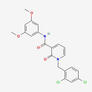 molecular formula C21H18Cl2N2O4 B2477285 1-(2,4-dichlorobenzyl)-N-(3,5-dimethoxyphenyl)-2-oxo-1,2-dihydro-3-pyridinecarboxamide CAS No. 320419-83-8