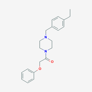 molecular formula C21H26N2O2 B247729 1-(4-Ethylbenzyl)-4-(phenoxyacetyl)piperazine 