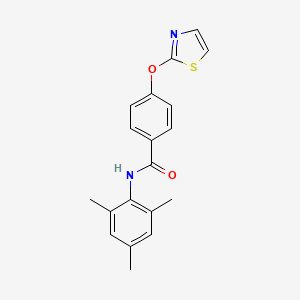 molecular formula C19H18N2O2S B2477297 N-mesityl-4-(thiazol-2-yloxy)benzamide CAS No. 2034274-98-9