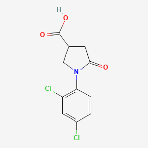 molecular formula C11H9Cl2NO3 B2477301 1-(2,4-Dichlorophenyl)-5-oxopyrrolidine-3-carboxylic acid CAS No. 91064-23-2