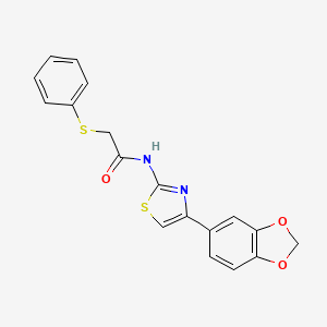 N-(4-(benzo[d][1,3]dioxol-5-yl)thiazol-2-yl)-2-(phenylthio)acetamide