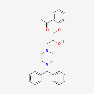 1-(2-{3-[4-(Diphenylmethyl)-1-piperazinyl]-2-hydroxypropoxy}phenyl)ethanone