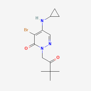 4-bromo-5-(cyclopropylamino)-2-(3,3-dimethyl-2-oxobutyl)-3(2H)-pyridazinone