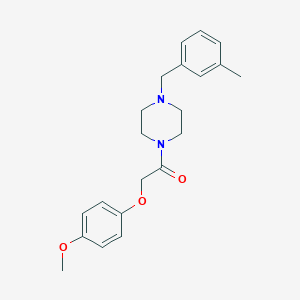 molecular formula C21H26N2O3 B247732 2-(4-Methoxy-phenoxy)-1-[4-(3-methyl-benzyl)-piperazin-1-yl]-ethanone 