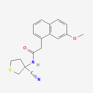 molecular formula C18H18N2O2S B2477326 N-(3-氰噻喃-3-基)-2-(7-甲氧基萘-1-基)乙酰胺 CAS No. 1465360-37-5