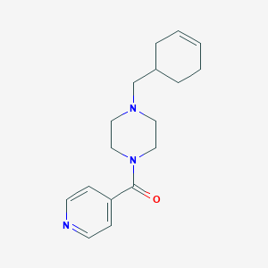 molecular formula C17H23N3O B247733 1-(3-Cyclohexen-1-ylmethyl)-4-isonicotinoylpiperazine 