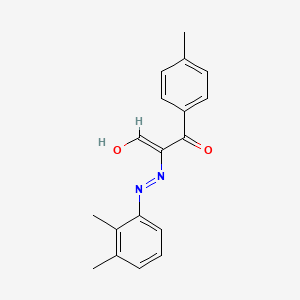 molecular formula C18H18N2O2 B2477335 (Z)-2-[(2,3-dimethylphenyl)diazenyl]-3-hydroxy-1-(4-methylphenyl)prop-2-en-1-one CAS No. 338400-40-1