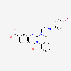 Methyl 2-[4-(4-fluorophenyl)piperazin-1-yl]-4-oxo-3-phenyl-3,4-dihydroquinazoline-7-carboxylate