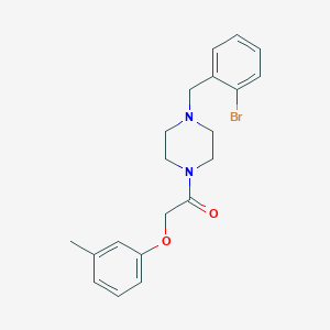 molecular formula C20H23BrN2O2 B247734 1-(2-Bromobenzyl)-4-[(3-methylphenoxy)acetyl]piperazine 