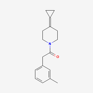 molecular formula C17H21NO B2477346 1-(4-环丙基亚烷基哌啶-1-基)-2-(间甲苯基)乙酮 CAS No. 2097898-10-5