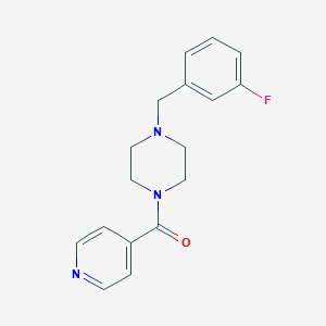 molecular formula C17H18FN3O B247735 1-(3-Fluorobenzyl)-4-isonicotinoylpiperazine 