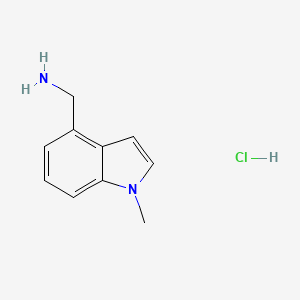 molecular formula C10H13ClN2 B2477352 (1-Methylindol-4-yl)methanamine;hydrochloride CAS No. 2460749-85-1