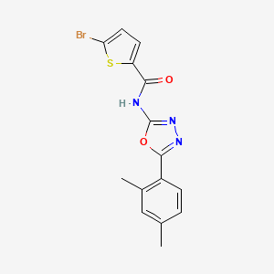 molecular formula C15H12BrN3O2S B2477356 5-溴-N-(5-(2,4-二甲苯基)-1,3,4-恶二唑-2-基)噻吩-2-甲酰胺 CAS No. 891145-61-2