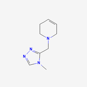 molecular formula C9H14N4 B2477378 1-[(4-Methyl-1,2,4-triazol-3-yl)methyl]-3,6-dihydro-2H-pyridine CAS No. 2380063-20-5