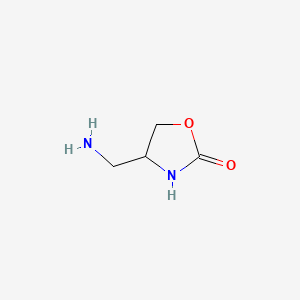molecular formula C4H8N2O2 B2477379 4-(Aminomethyl)-1,3-oxazolidin-2-one CAS No. 166395-15-9; 561-27-3