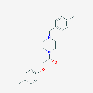 molecular formula C22H28N2O2 B247738 1-(4-Ethylbenzyl)-4-[(4-methylphenoxy)acetyl]piperazine 