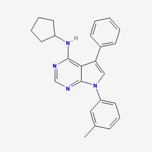 N-cyclopentyl-7-(3-methylphenyl)-5-phenyl-7H-pyrrolo[2,3-d]pyrimidin-4-amine
