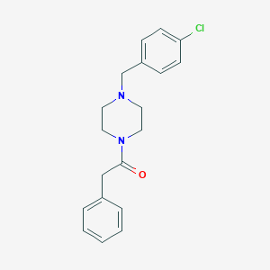 molecular formula C19H21ClN2O B247740 1-(4-Chlorobenzyl)-4-(phenylacetyl)piperazine 
