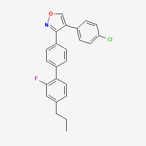 molecular formula C24H19ClFNO B2477409 4-(4-Chlorophenyl)-3-(2'-fluoro-4'-propyl[1,1'-biphenyl]-4-yl)isoxazole CAS No. 478032-54-1