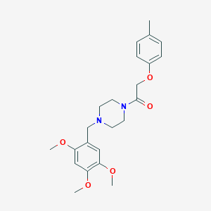 1-[(4-Methylphenoxy)acetyl]-4-(2,4,5-trimethoxybenzyl)piperazine