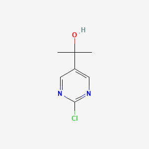 molecular formula C7H9ClN2O B2477410 2-(2-クロロピリミジン-5-イル)プロパン-2-オール CAS No. 110100-09-9