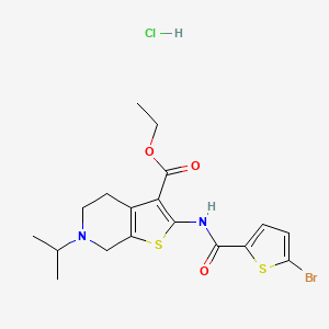Ethyl 2-(5-bromothiophene-2-carboxamido)-6-isopropyl-4,5,6,7-tetrahydrothieno[2,3-c]pyridine-3-carboxylate hydrochloride