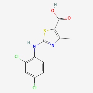 molecular formula C11H8Cl2N2O2S B2477421 2-((2,4-Dichlorophenyl)amino)-4-methyl-1,3-thiazole-5-carboxylic acid CAS No. 928003-09-2