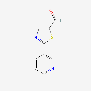 molecular formula C9H6N2OS B2477429 2-(Pyridin-3-yl)-1,3-thiazole-5-carbaldehyde CAS No. 882032-77-1