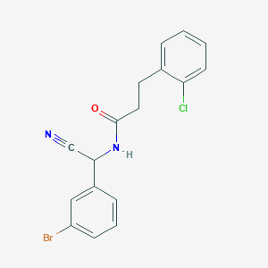 molecular formula C17H14BrClN2O B2477430 N-[(3-bromophenyl)(cyano)methyl]-3-(2-chlorophenyl)propanamide CAS No. 1241336-09-3