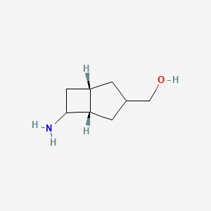 molecular formula C8H15NO B2477439 [(1S,5S)-6-Amino-3-bicyclo[3.2.0]heptanyl]methanol CAS No. 2137440-44-7